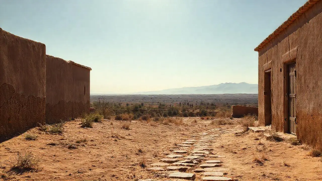 Paisaje árido, tranquilo y evocador