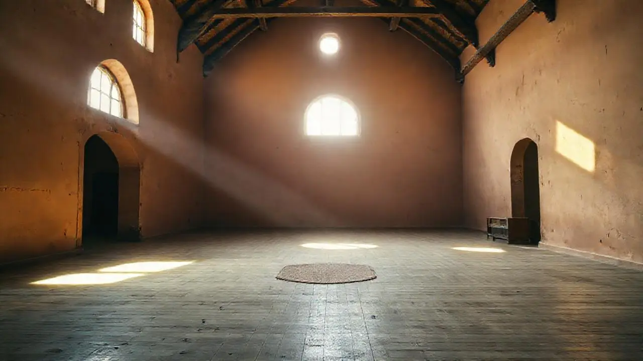 Ambiente espacioso, tranquilo y ligeramente envejecido