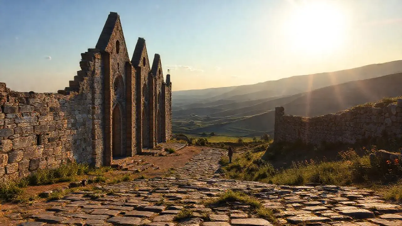 Paz rural bajo luz suave
