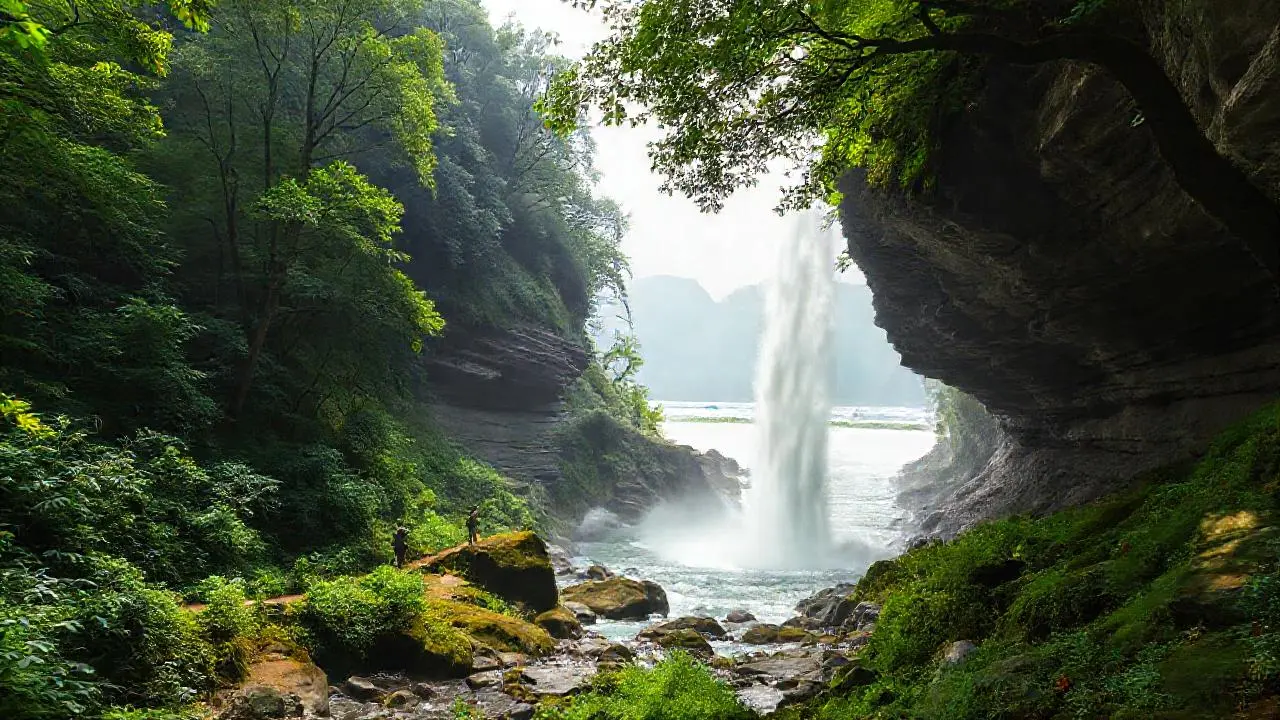 Majestuosa naturaleza exuberante y grandiosa