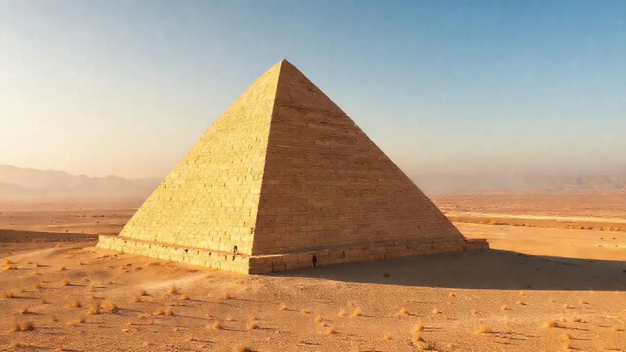 Paisaje desértico, monumental y silencioso