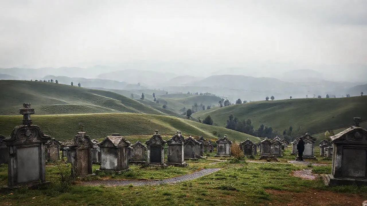 Paisaje rural, melancólico y distante