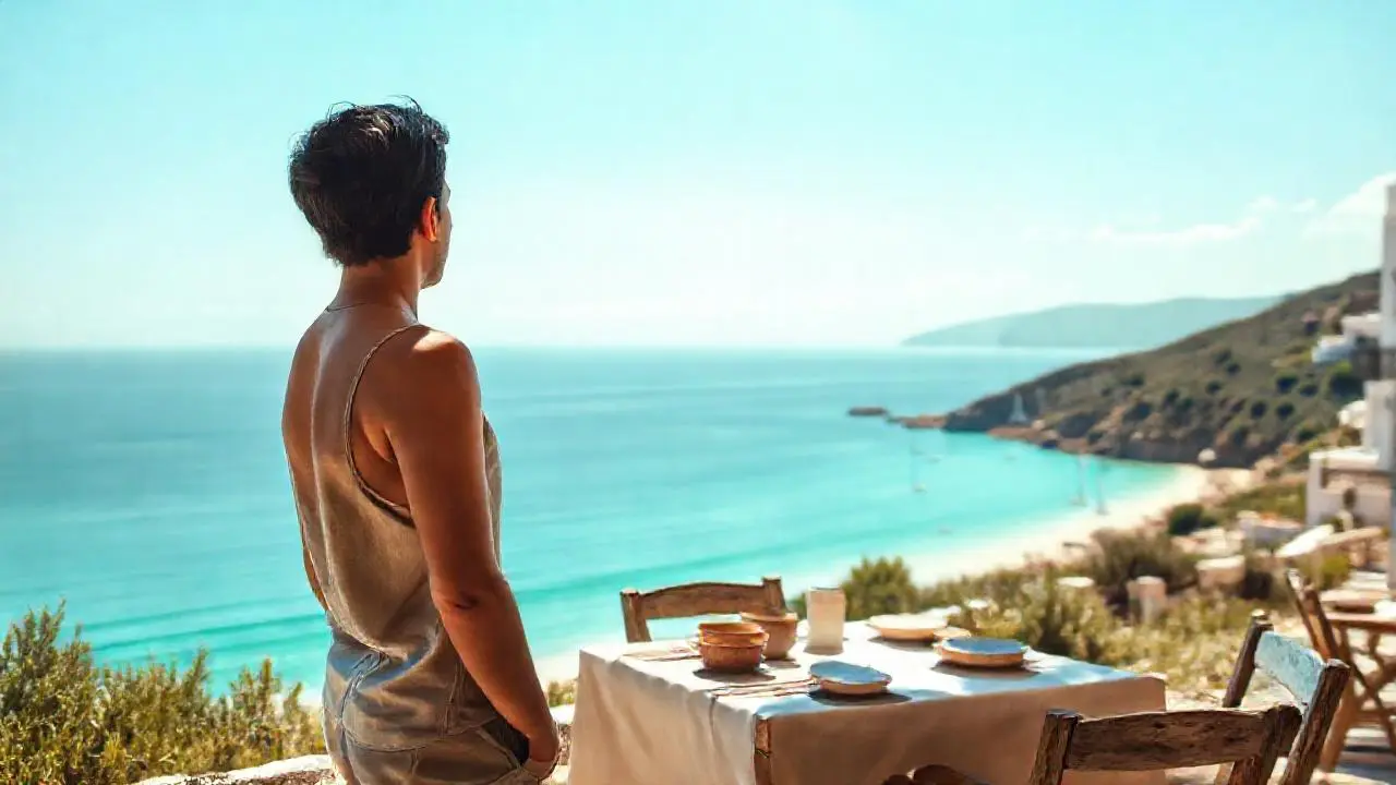 Paz serena en un paisaje costero