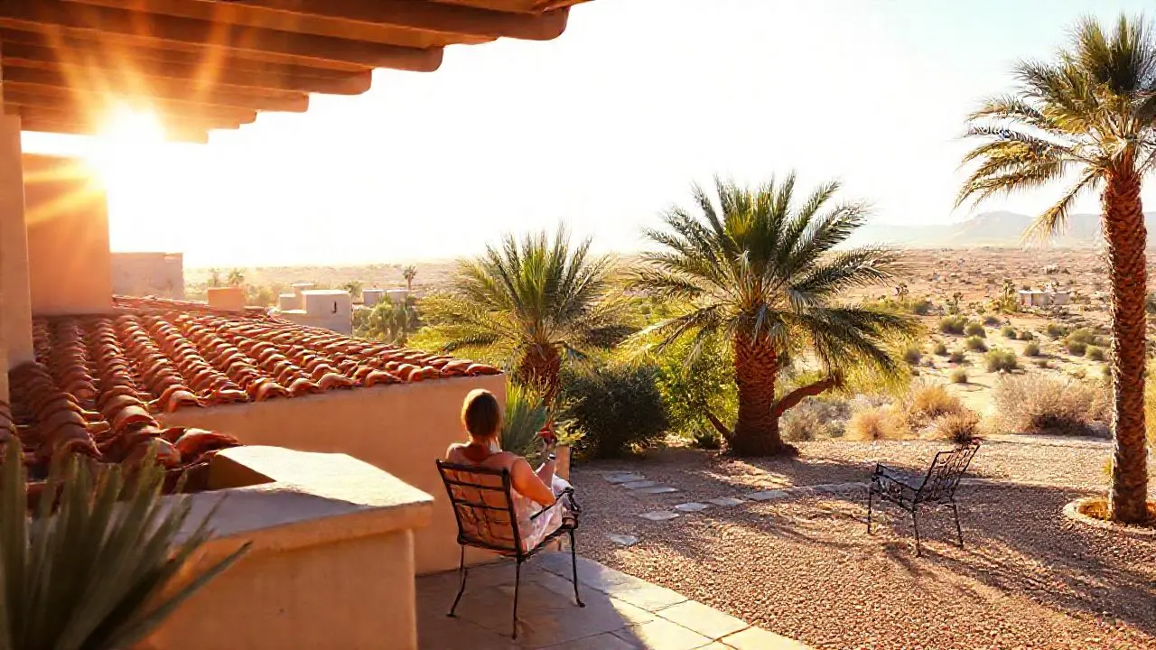 Calma y luz en un paisaje árido