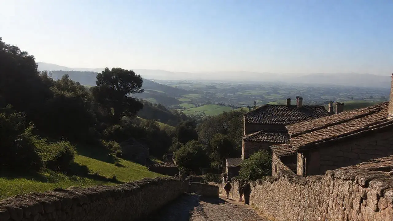 Paz rural, paisaje sereno y atemporal