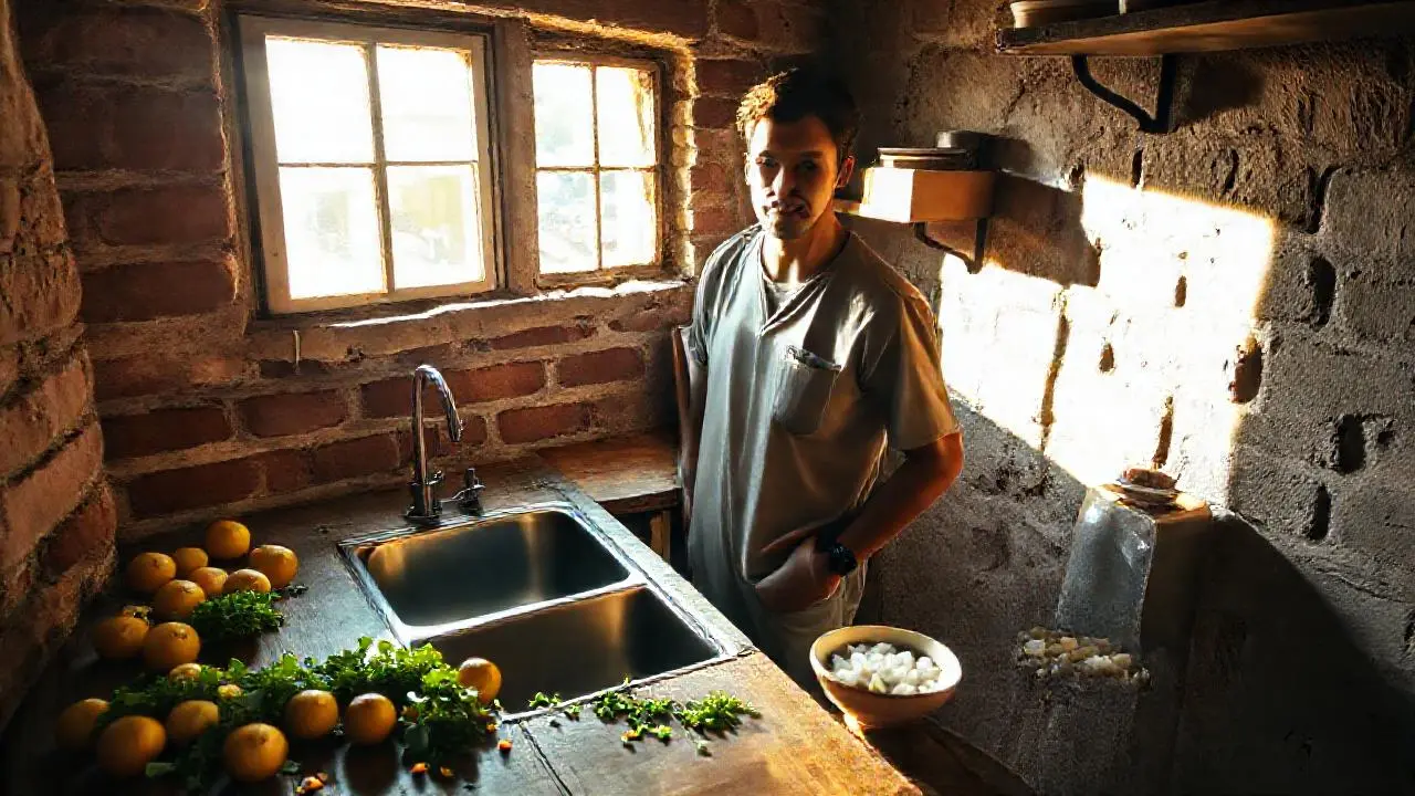 Cocina rústica, luminosa y con ambiente hogareño