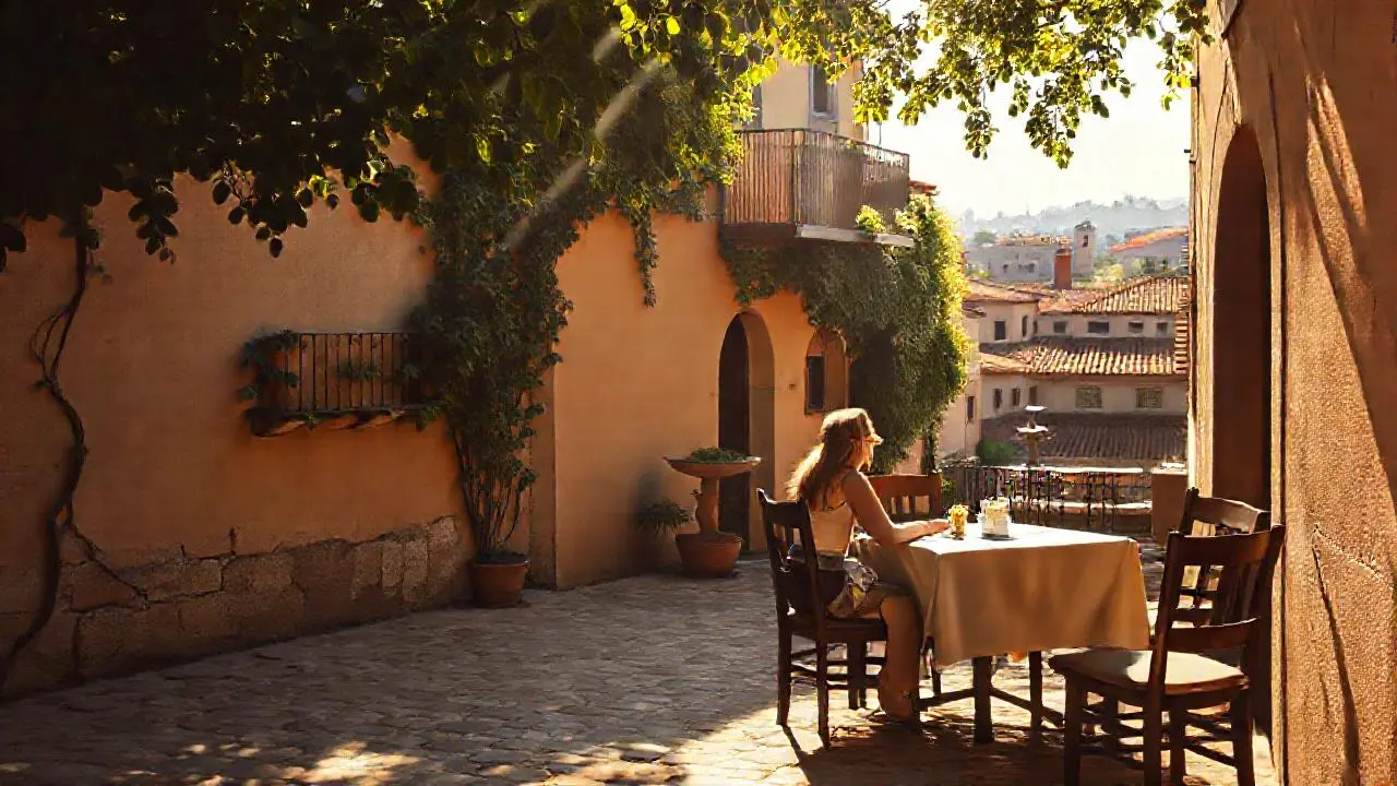 Calma y luz en un patio antiguo