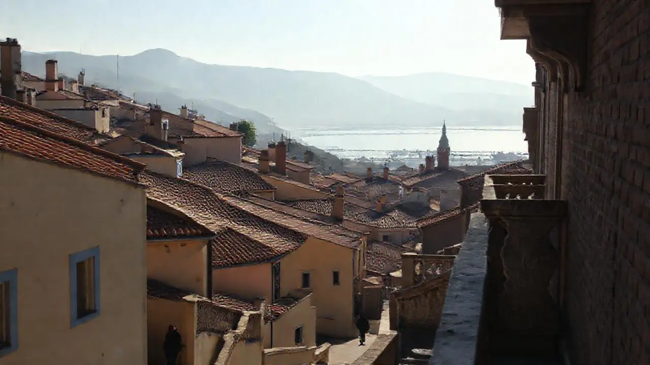 Un barrio antiguo, tranquilo y soleado