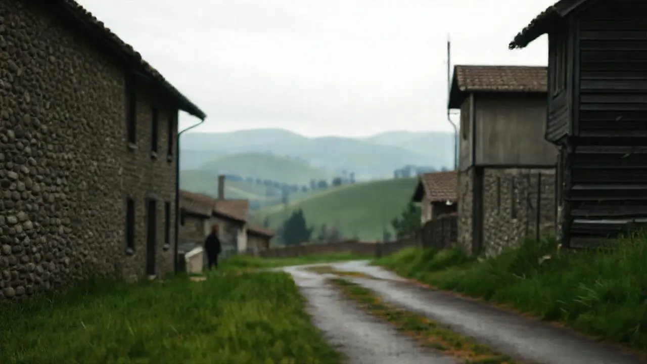 Paisaje rural sereno y ligeramente difuso