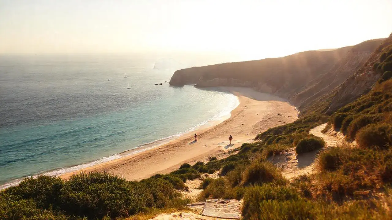 Un paisaje costero sereno y luminoso