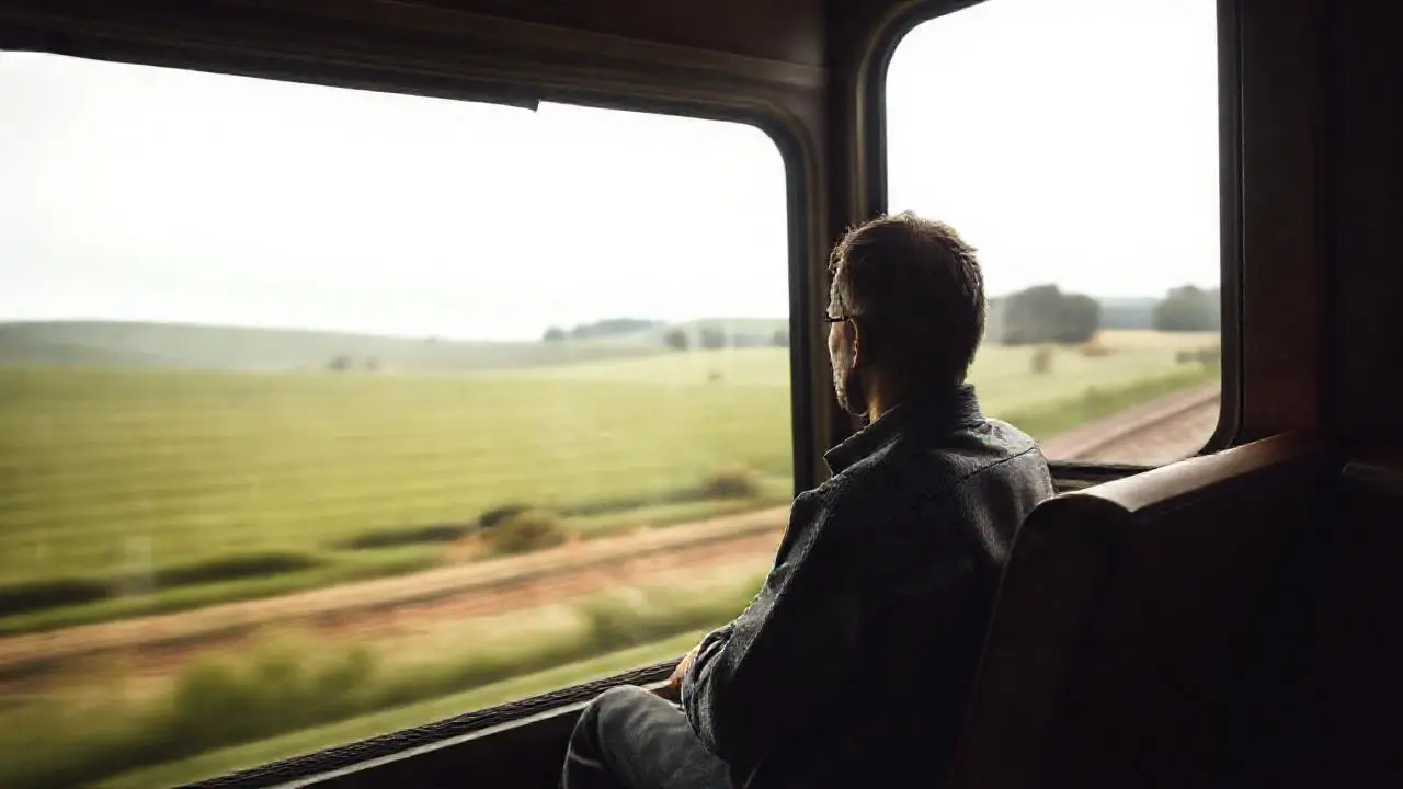 Viaje tranquilo en un paisaje sereno