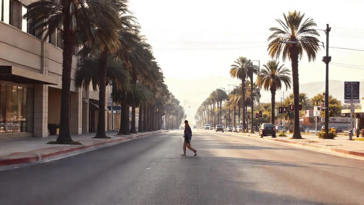 Calle urbana tranquila, ambiente sereno y difuso