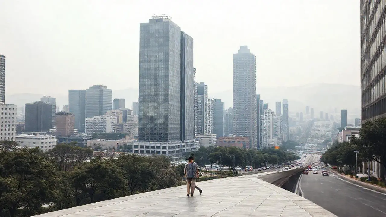 Ciudad tranquila, moderna y luminosa