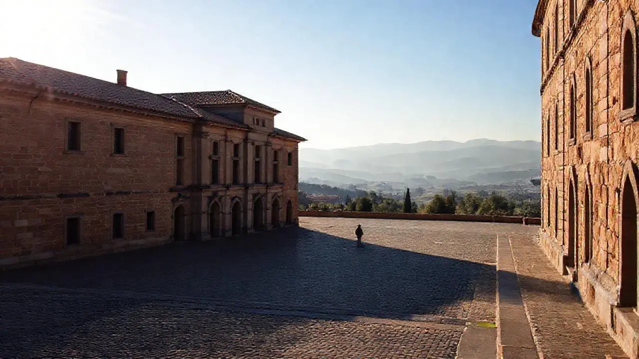 Paz urbana, arquitectura clásica y luz suave