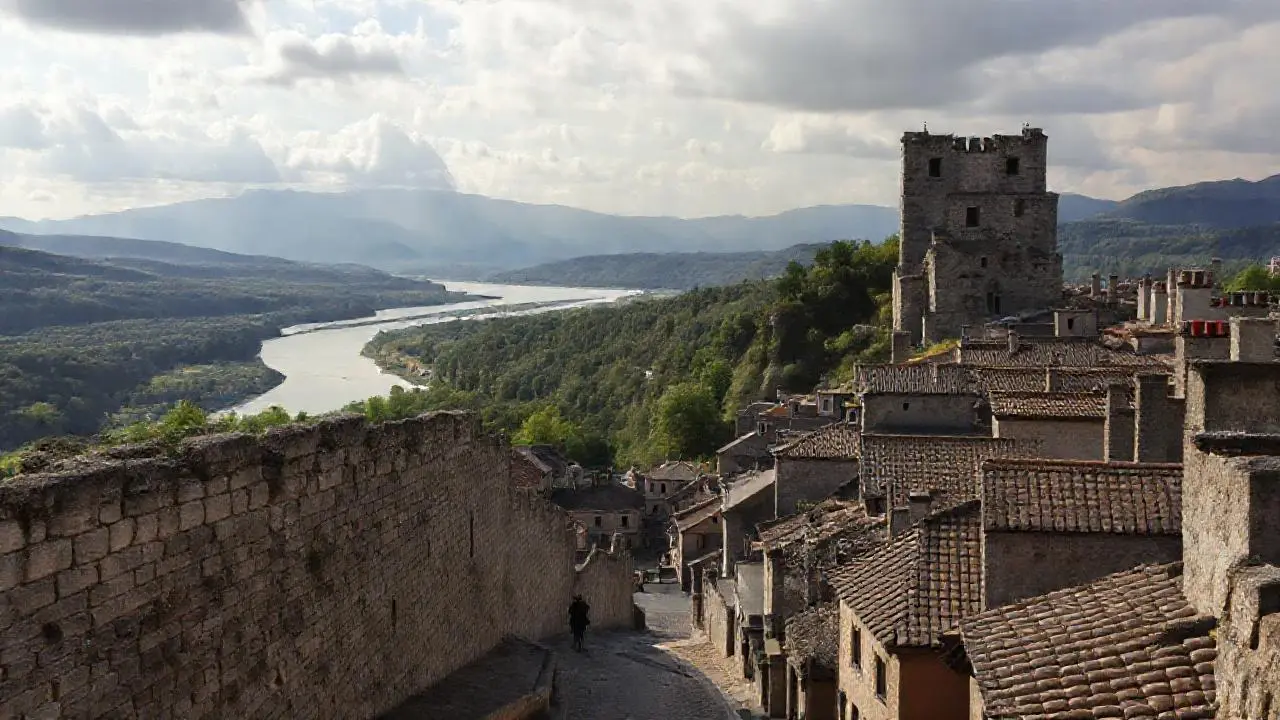 Paisaje antiguo, sereno y vasto