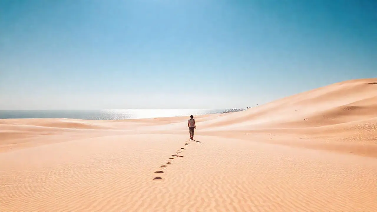 Arena, sol y calma infinita