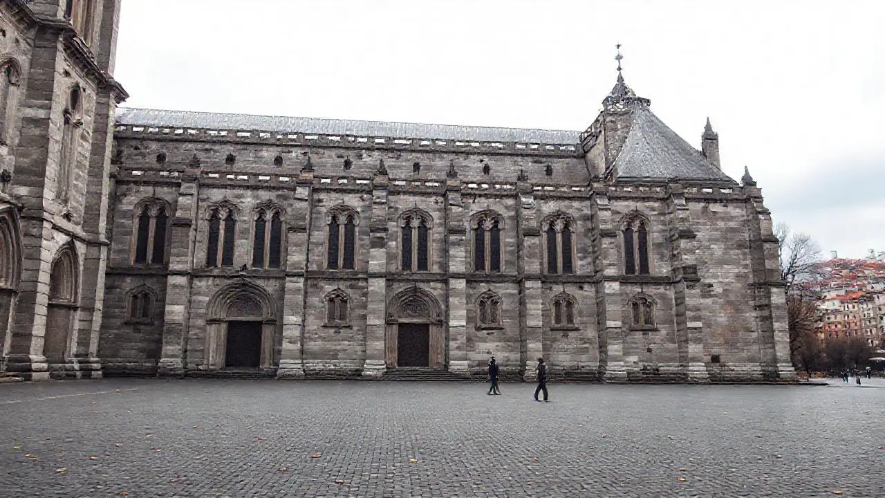 Catedral imponente en un día tranquilo