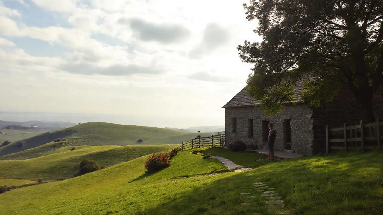 Paz rural, paisaje sereno y natural