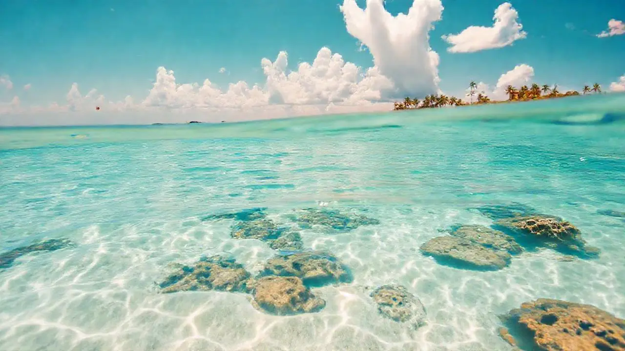 Aguas tranquilas y vida marina vibrante