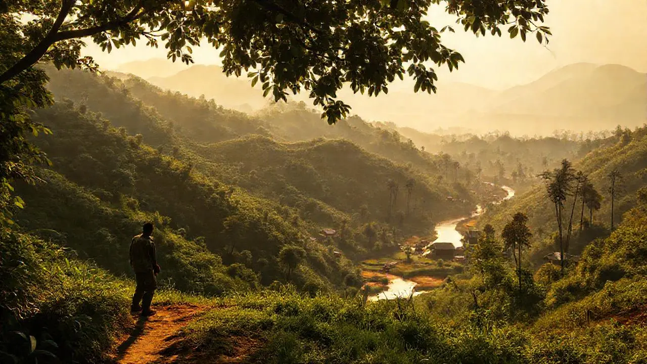 Paz y soledad en un valle verde
