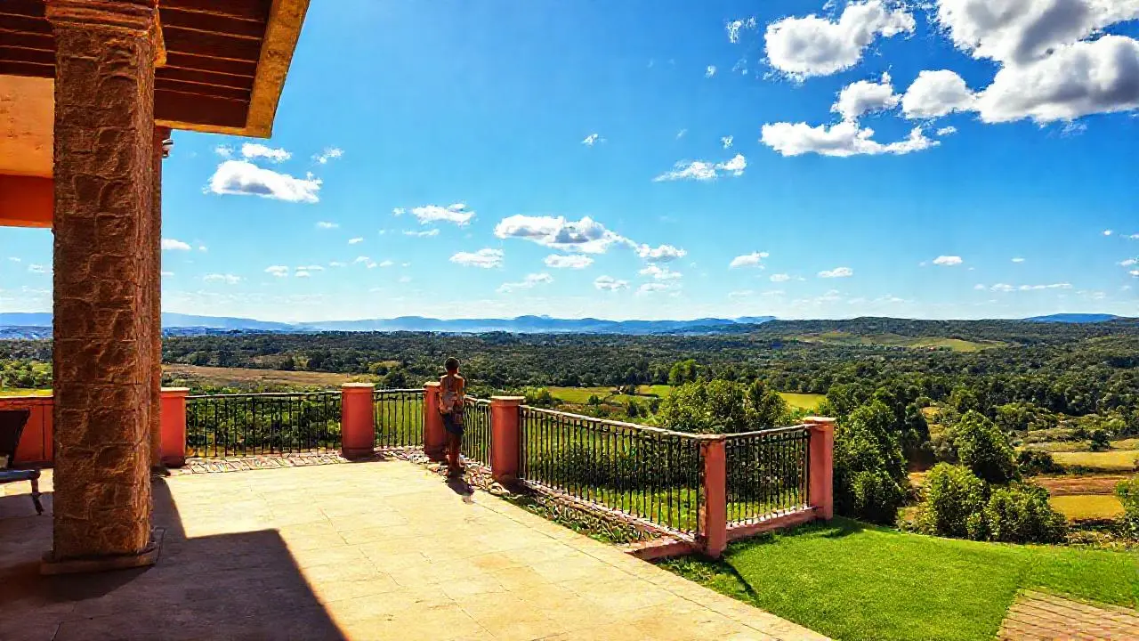 Paisaje sereno, amplio y luminoso