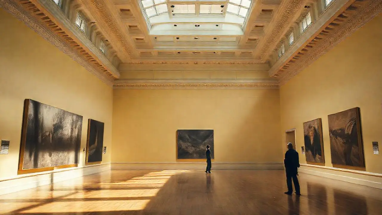 Calma, luz y espacio en una galería