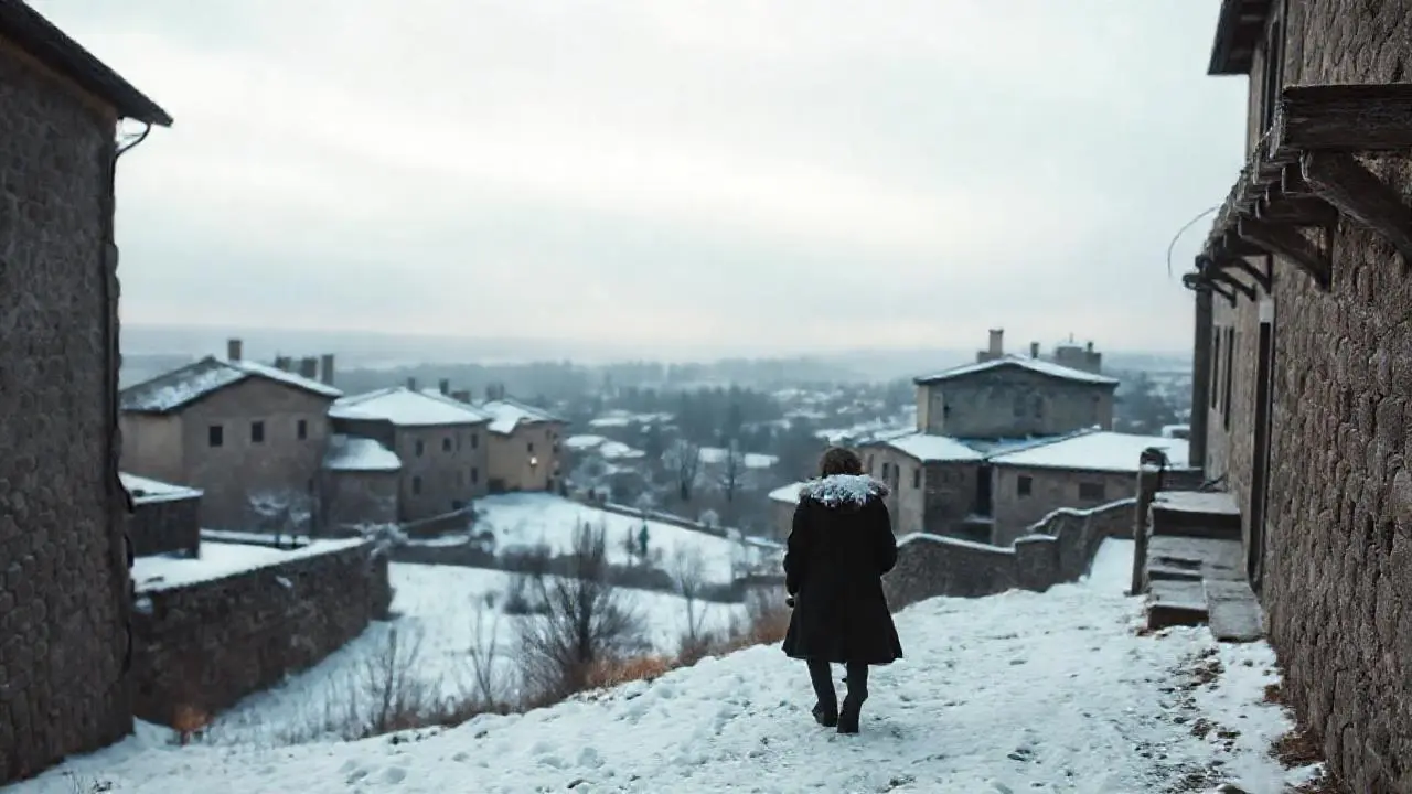 Escena invernal, serena y realista