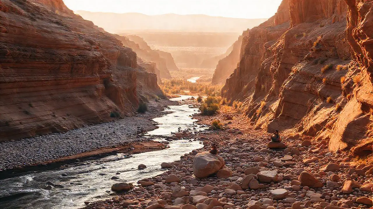 Paisaje cálido, vasto y sereno