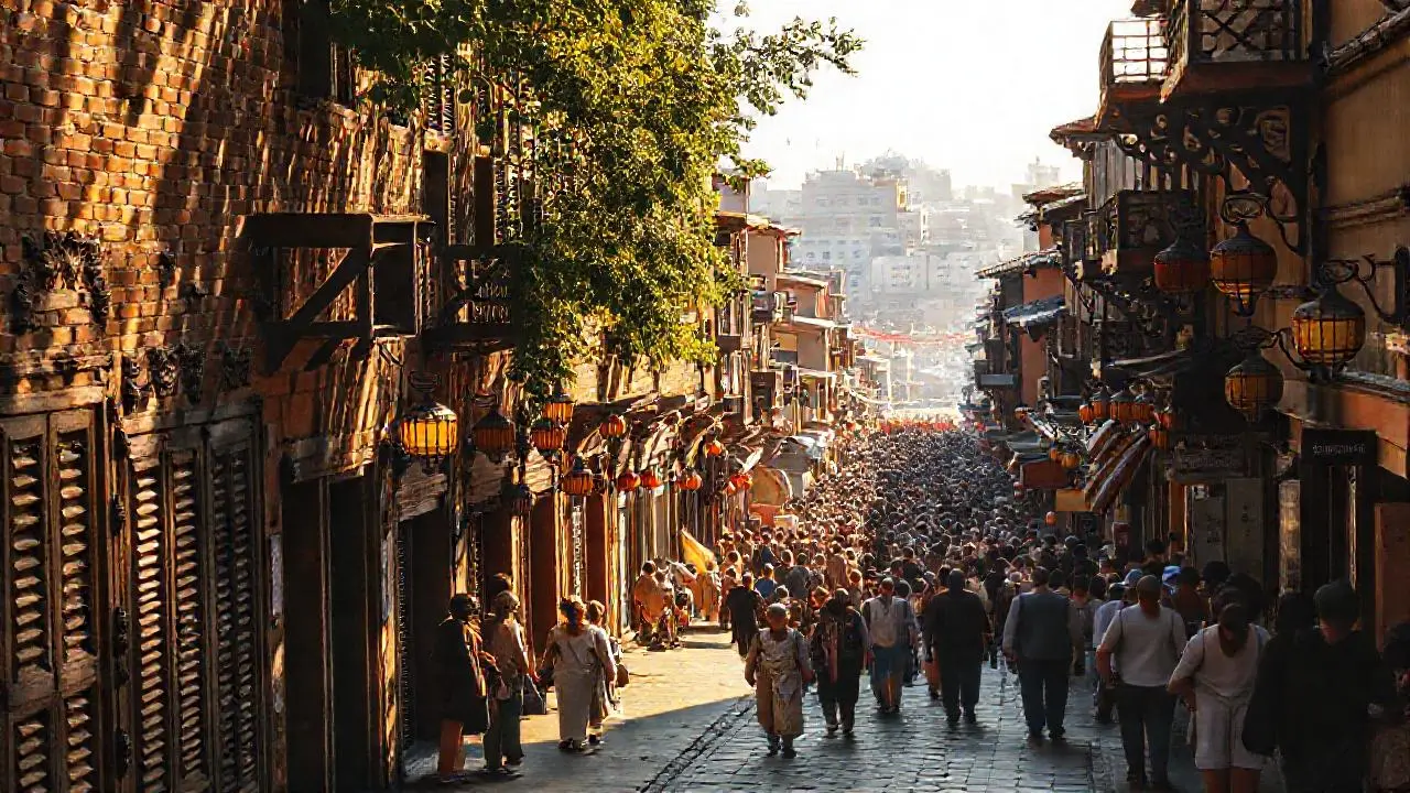 Una calle histórica, vibrante y llena de vida