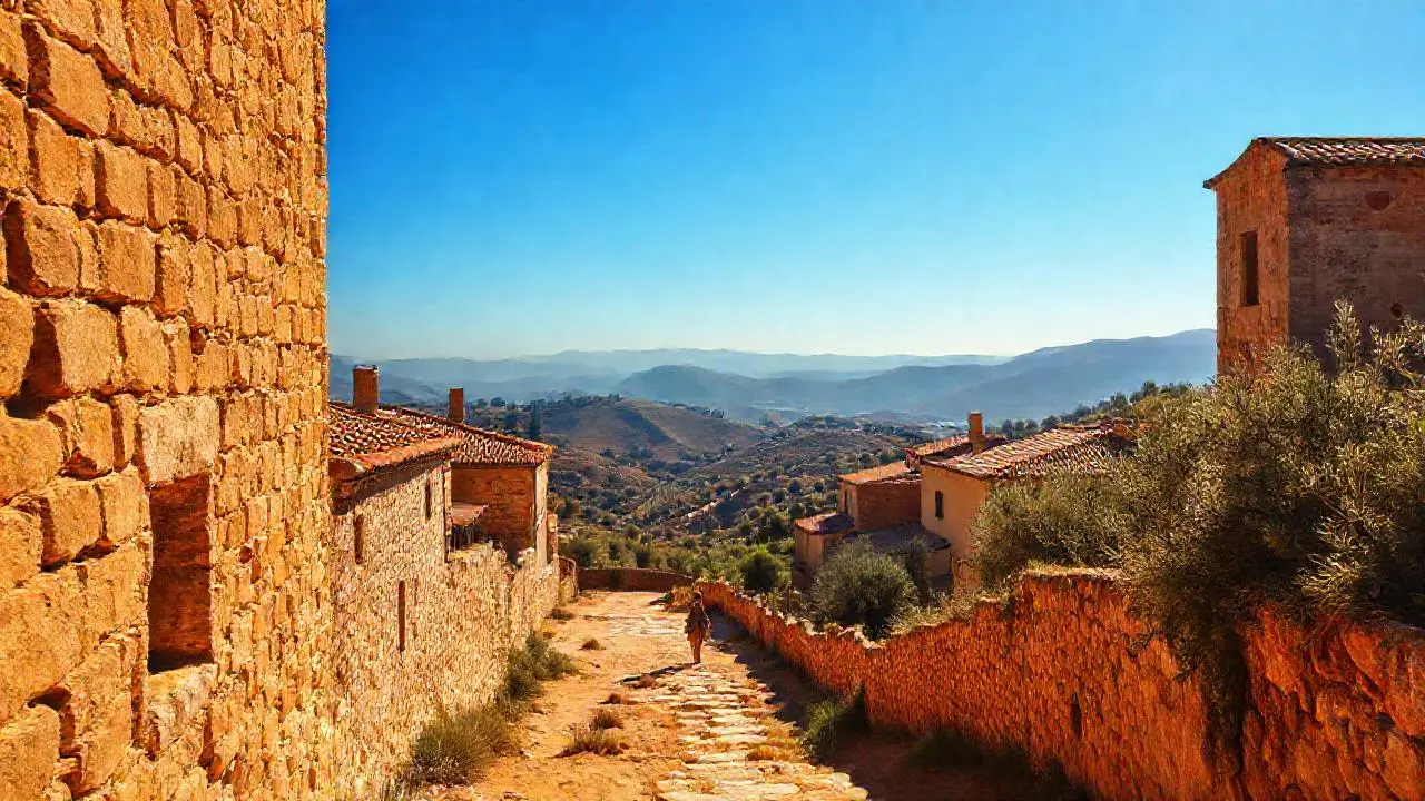 Paisaje mediterráneo tranquilo y soleado