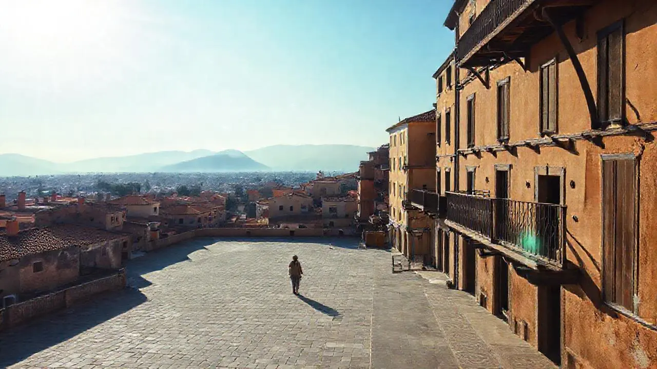 Ciudad antigua, tranquila y soleada