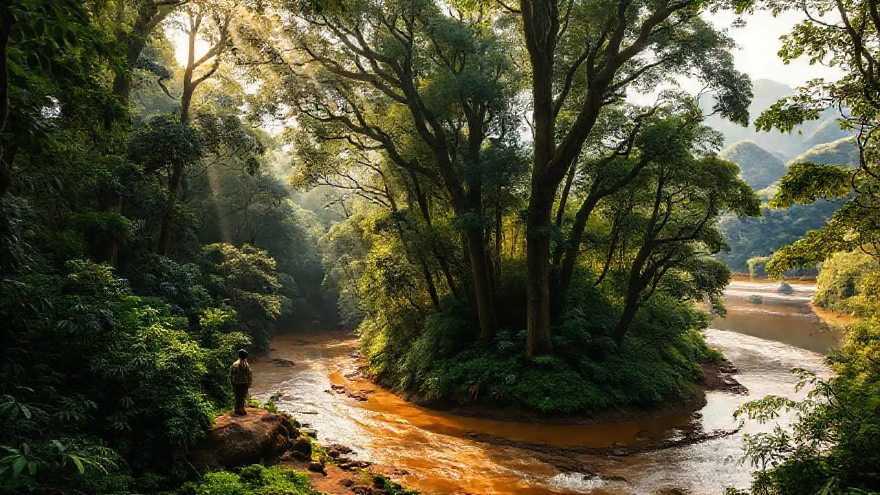 Selva exuberante, tranquila y extensa