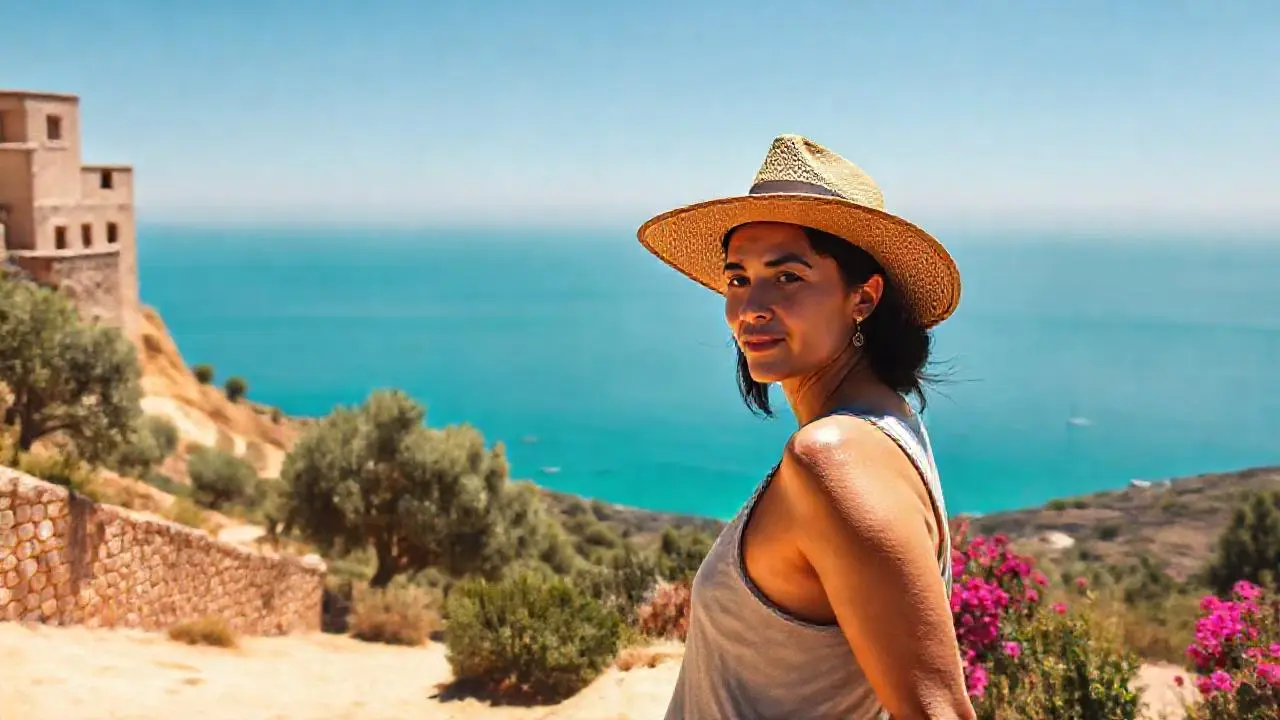 Paz mediterránea bajo la luz cálida