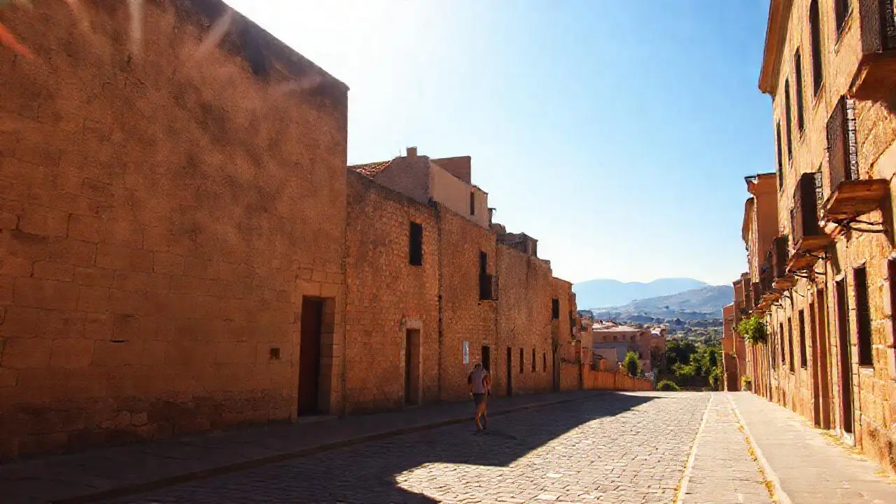 Escena cálida, antigua y profundamente serena