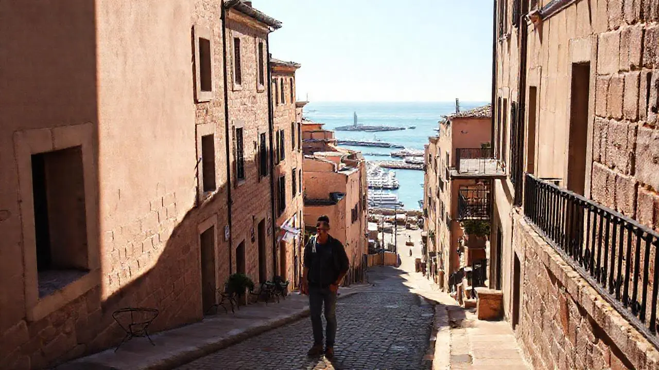 Escena marítima tranquila y ligeramente difusa