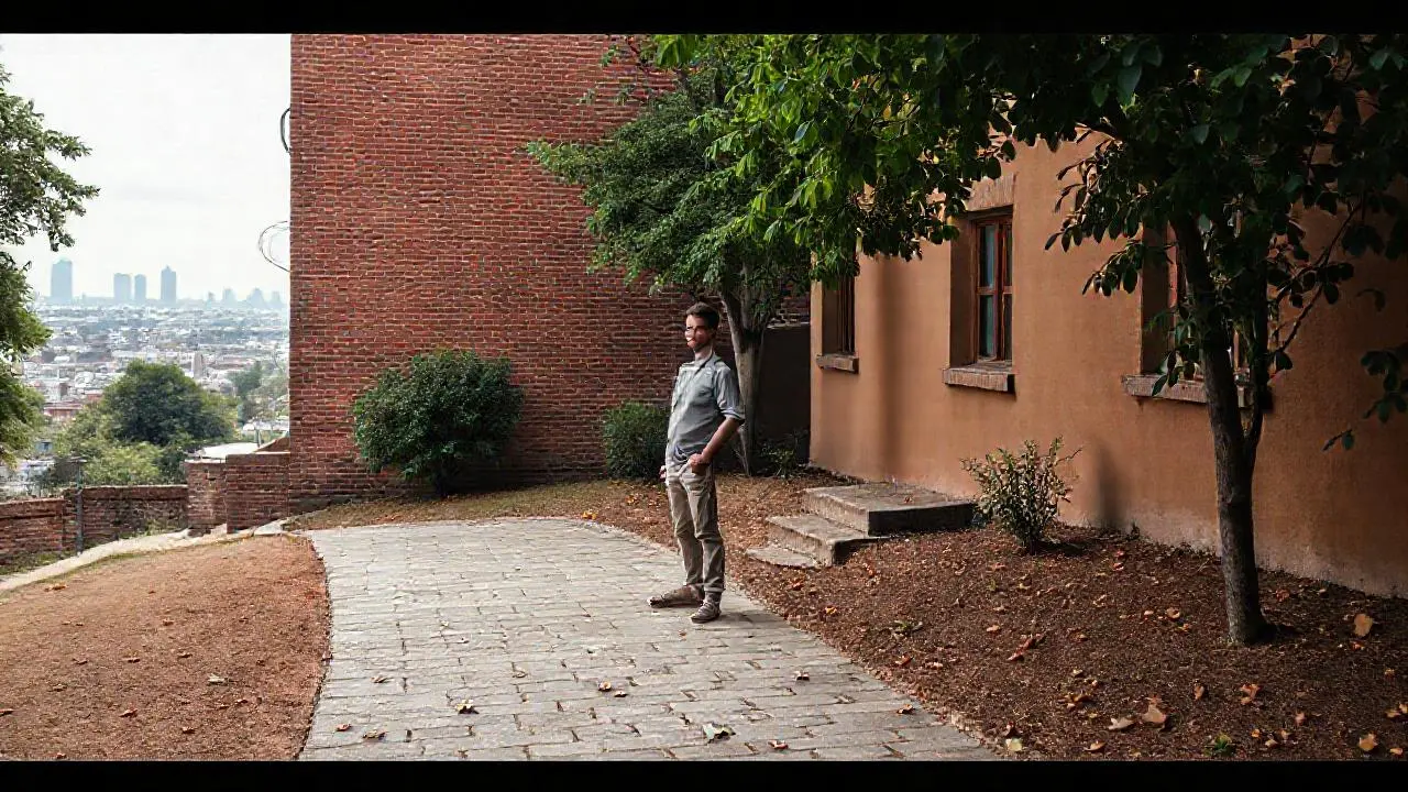 Escena residencial natural, tranquila y realista