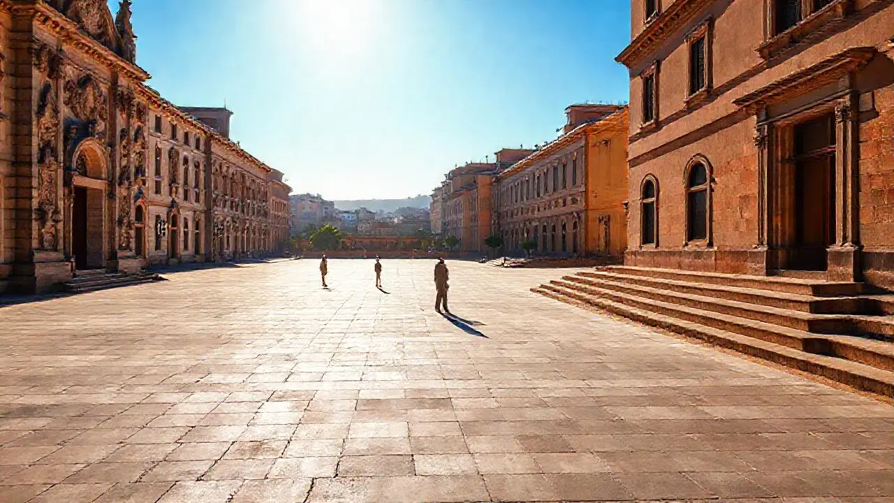 Arquitectura clásica y calma urbana se funden