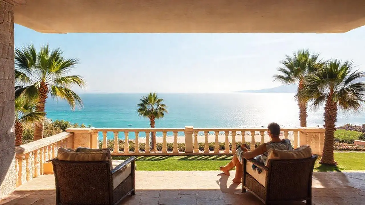 Paz serena bajo el sol mediterráneo