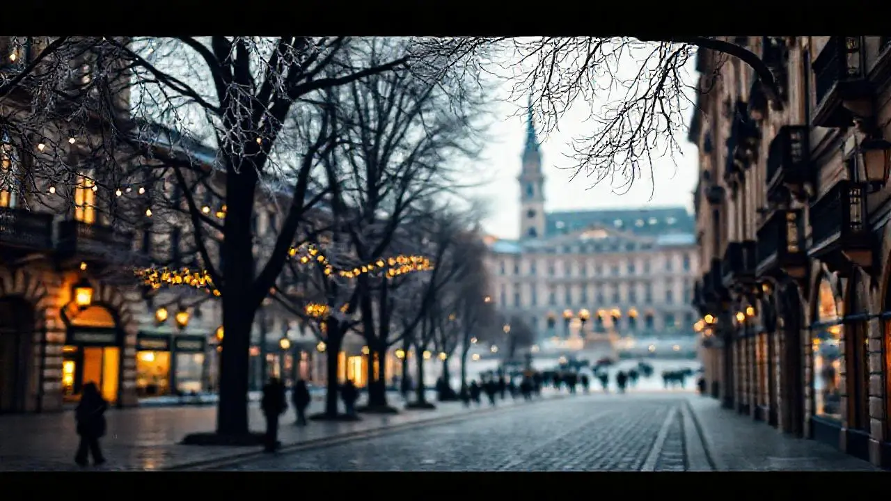 Invierno tranquilo, luces cálidas y espacio amplio