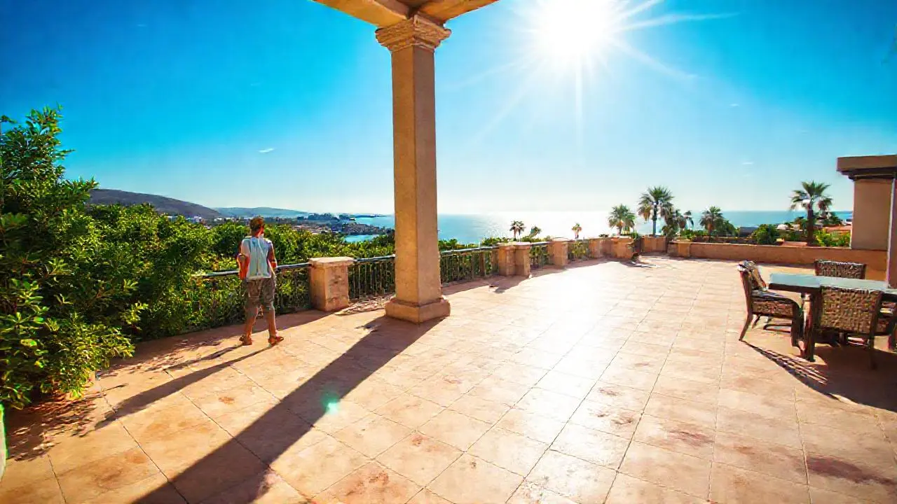Relajante escena al aire libre, llena de luz