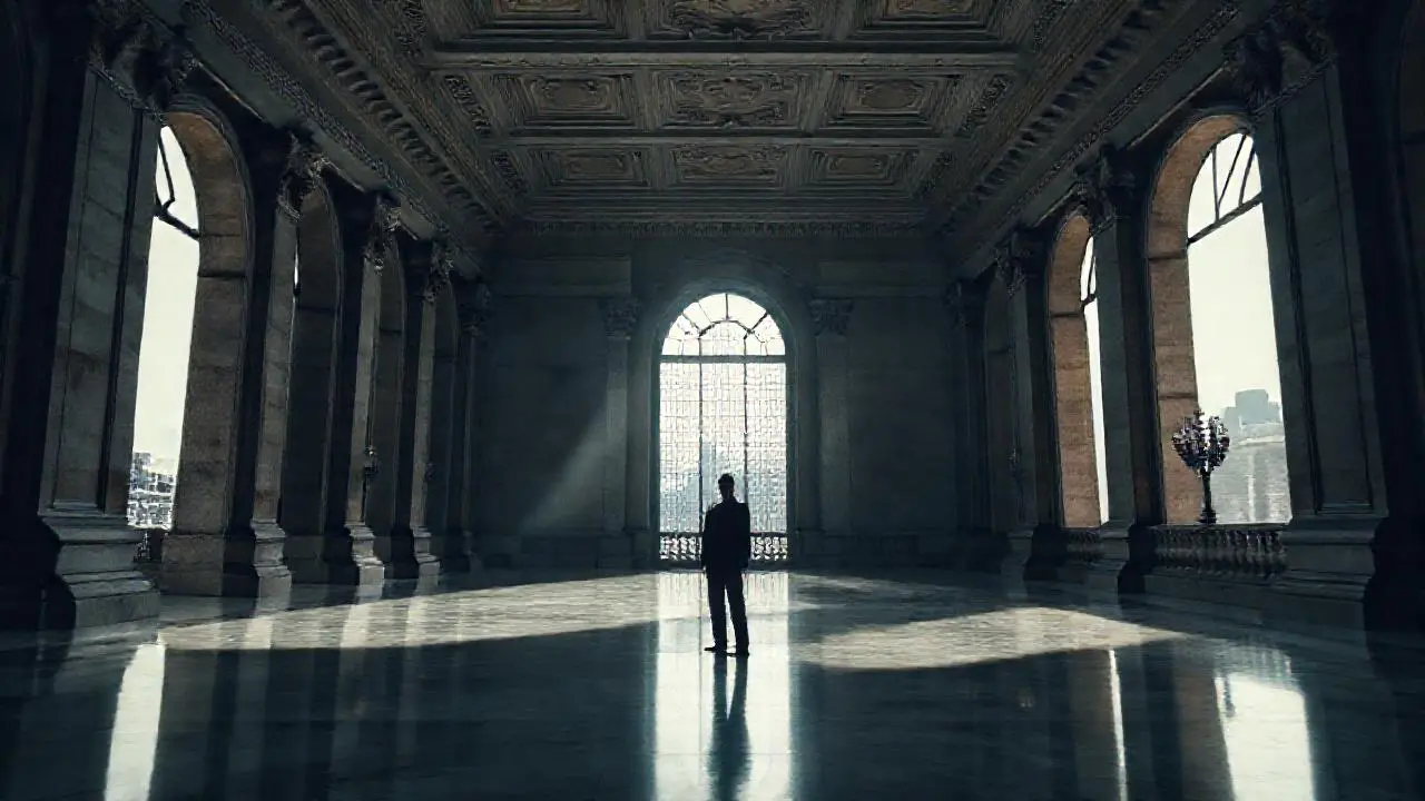 Gran sala clásica, silenciosa y solitaria