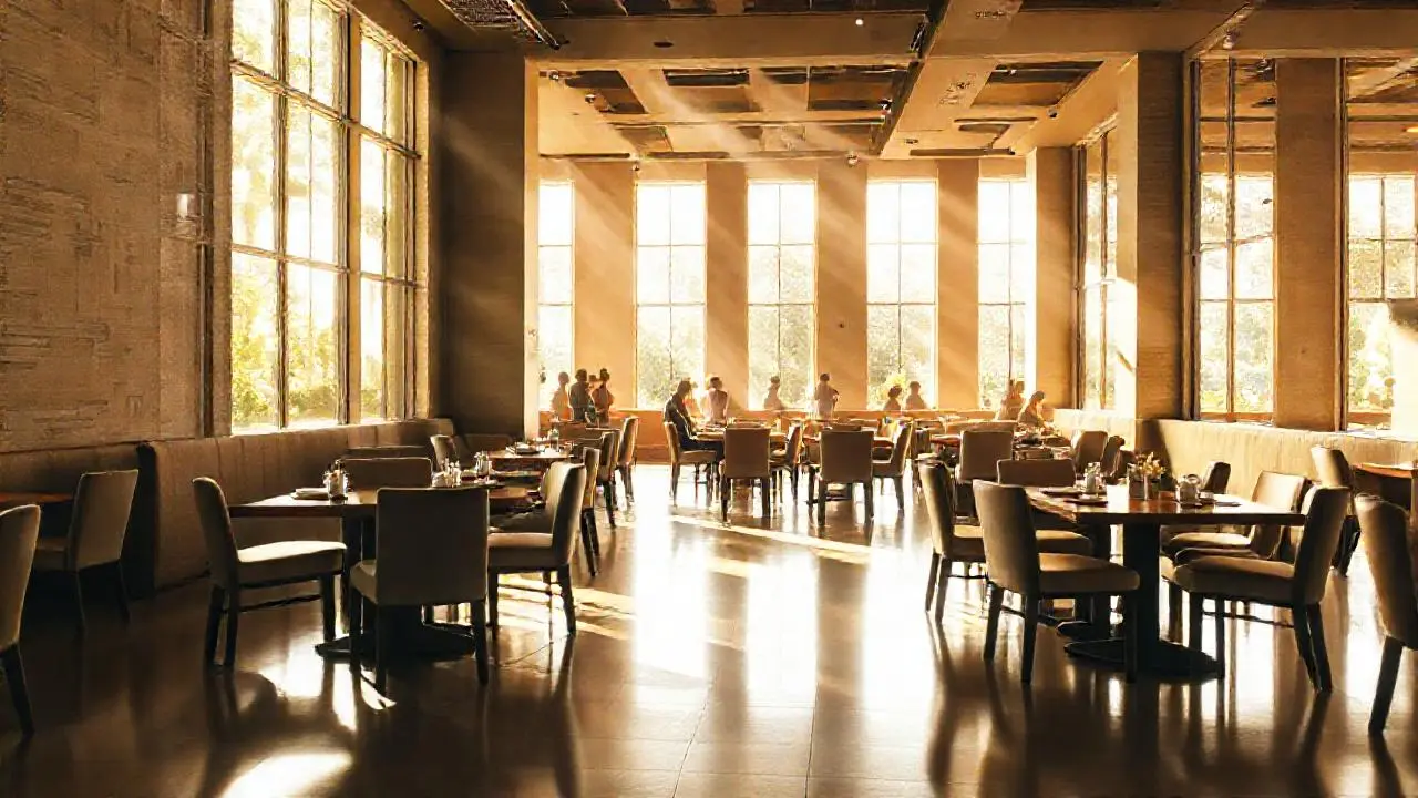 Luz suave crea un ambiente elegante y abierto