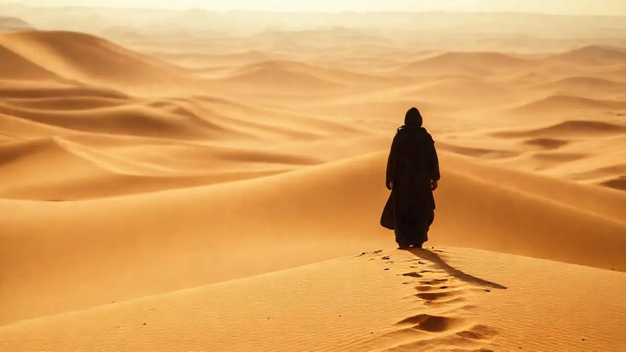 Inmenso desierto, silencio y soledad