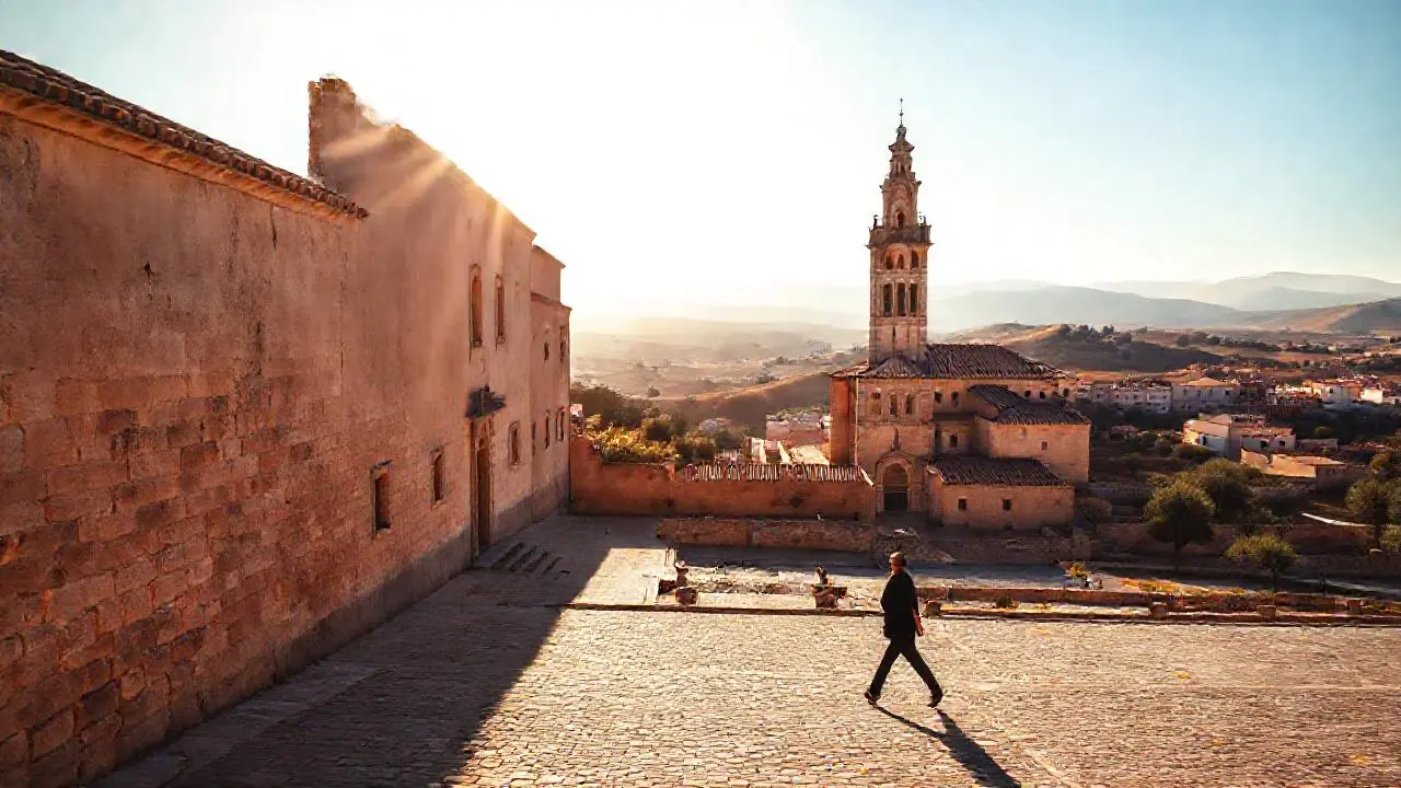Un paisaje andaluz antiguo, tranquilo y vasto