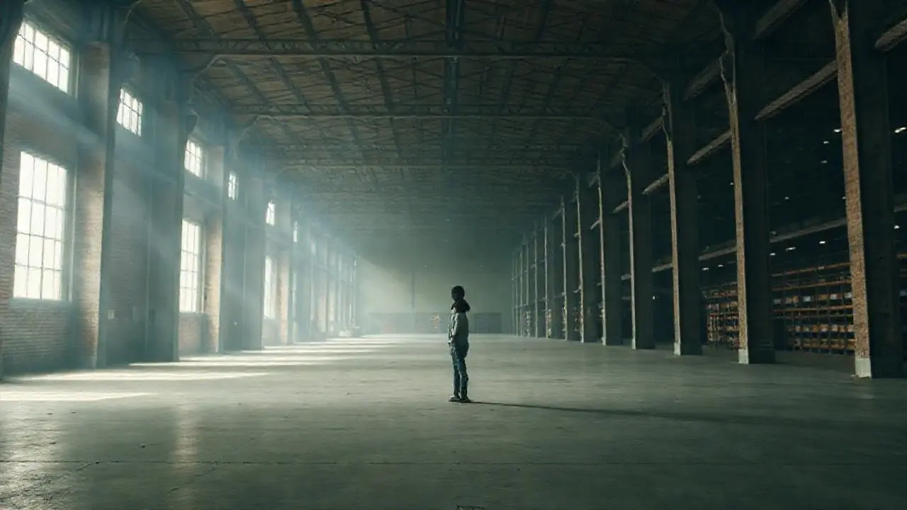 Espacio industrial, tranquilo y ligeramente sombrío