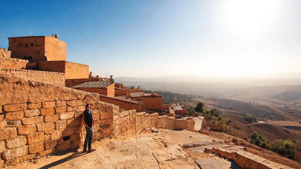 Paisaje sereno, antiguo y bañado por el sol