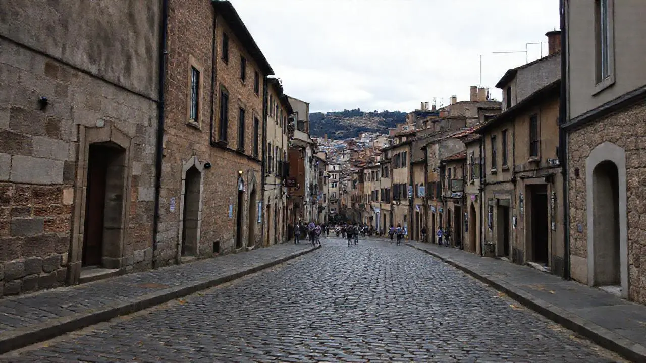 Calle antigua, ambiente tranquilo y nostálgico
