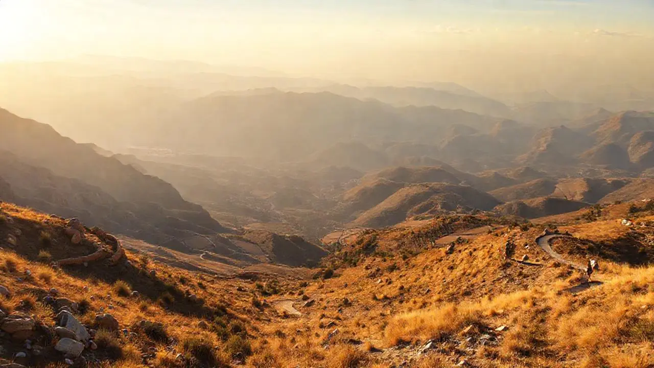 Paisaje vasto y sereno bajo la luz