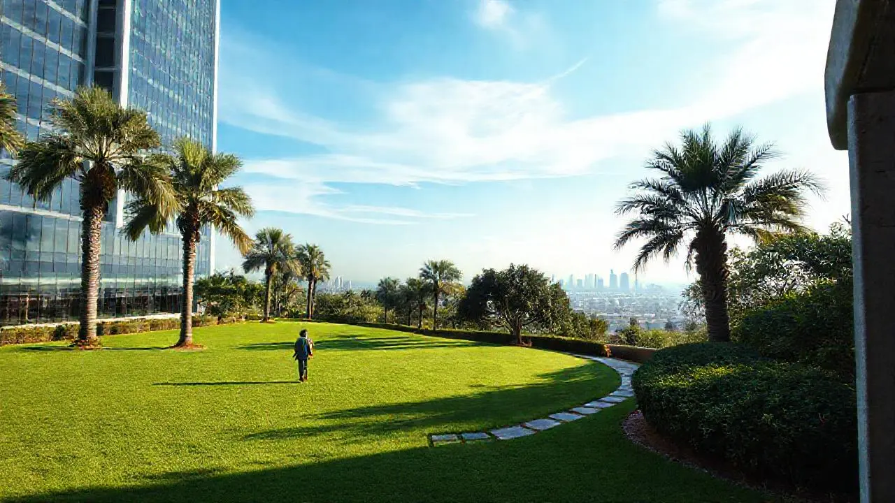 Un paisaje urbano sereno y espacioso