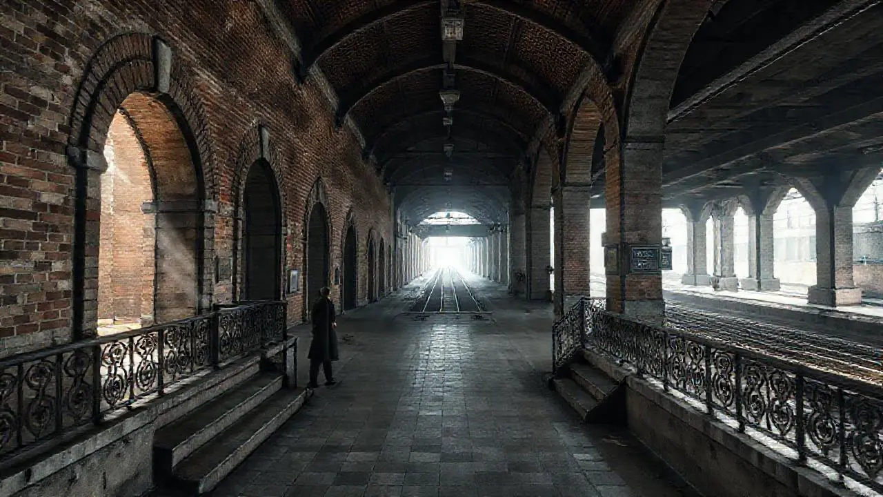 Arquitectura antigua, imponente y llena de sombras